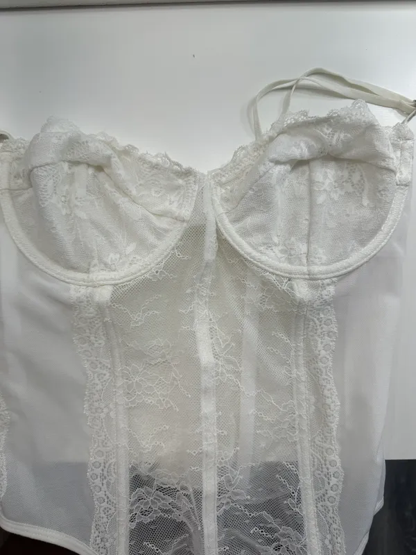 White Fox Lace Bodysuit - Image 3