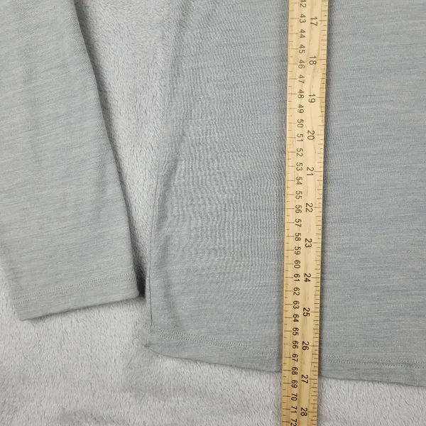 American Giant Women's Top L Large Base Layer Merino Wool Blend Gray Long Sleeve - Image 5