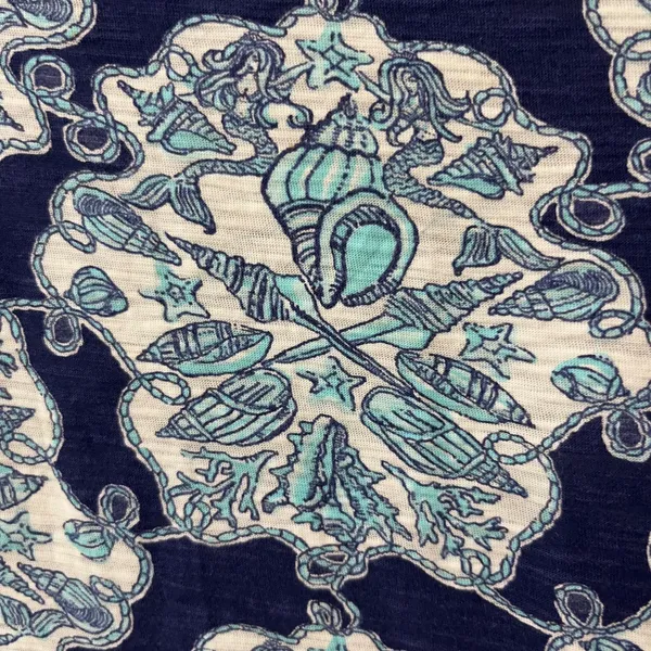 Lilly Pulitzer Hey Sailor Somerset Dress XL Cotton Mermaid Shell Ruffle Coastal - Image 5