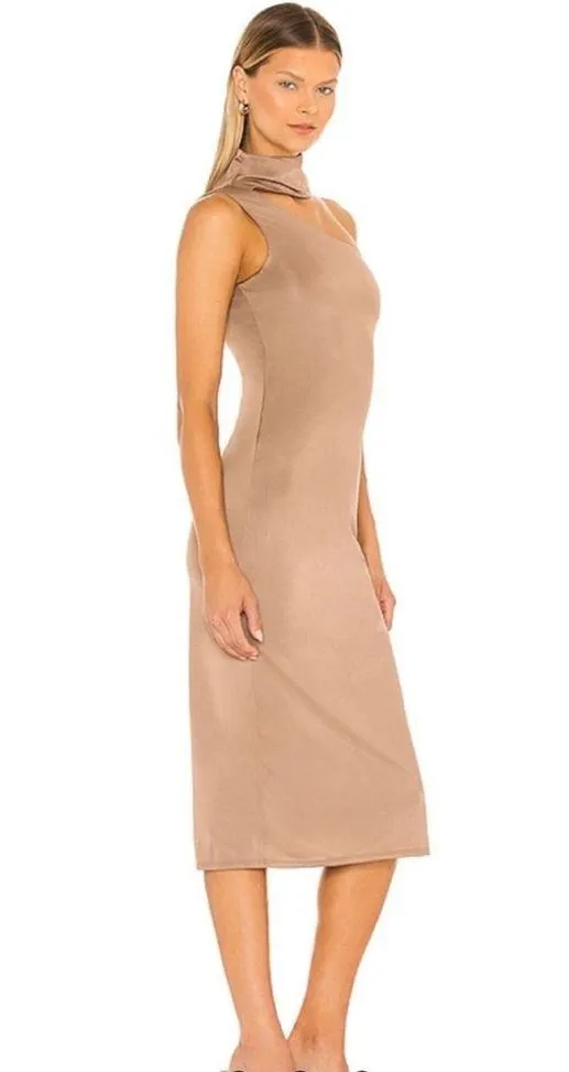 NBD Midi Dress in Chestnut - Image 2