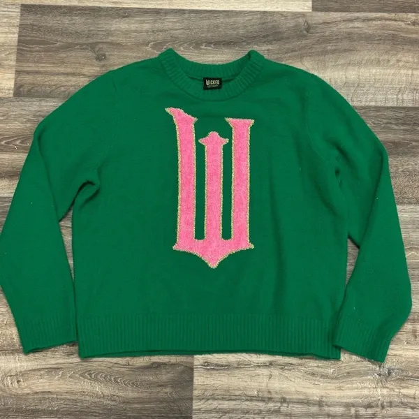 Wicked Paul Tazewell Green Crewneck Sweatshirt Women’s Medium - Image 2