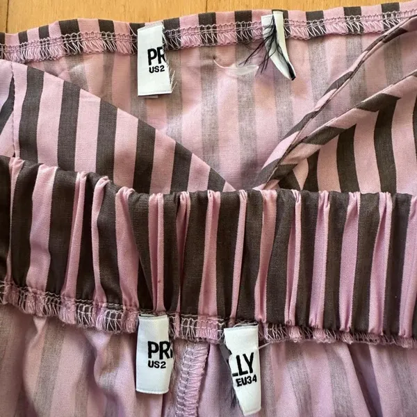 Princess Polly Two Young Hearts Tie Up Set Pink / Brown Stripe SIZE 2 - Image 4