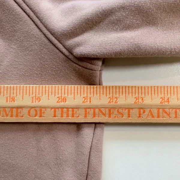 Athleta Cozy Karma Side Zip Funnel‎ Neck Sweatshirt Taupe M - Image 7