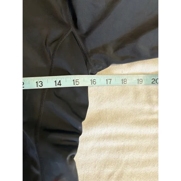 Athletic 1/4 Zip Activewear Top Tie Sides Size M‎ Black Thumb Holes - Image 7