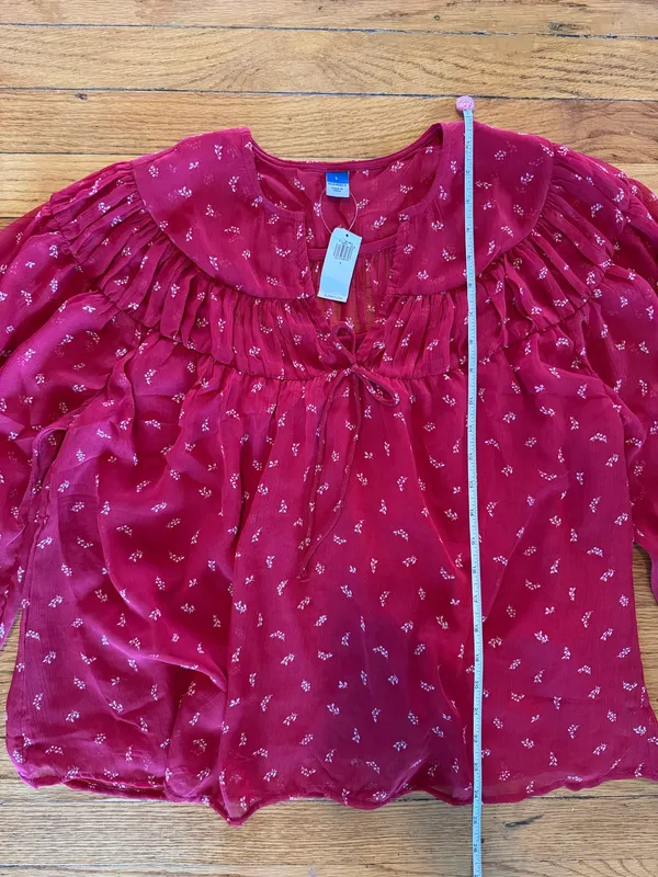 NWT Old Navy Floral Chiffon Blouse - Image 4