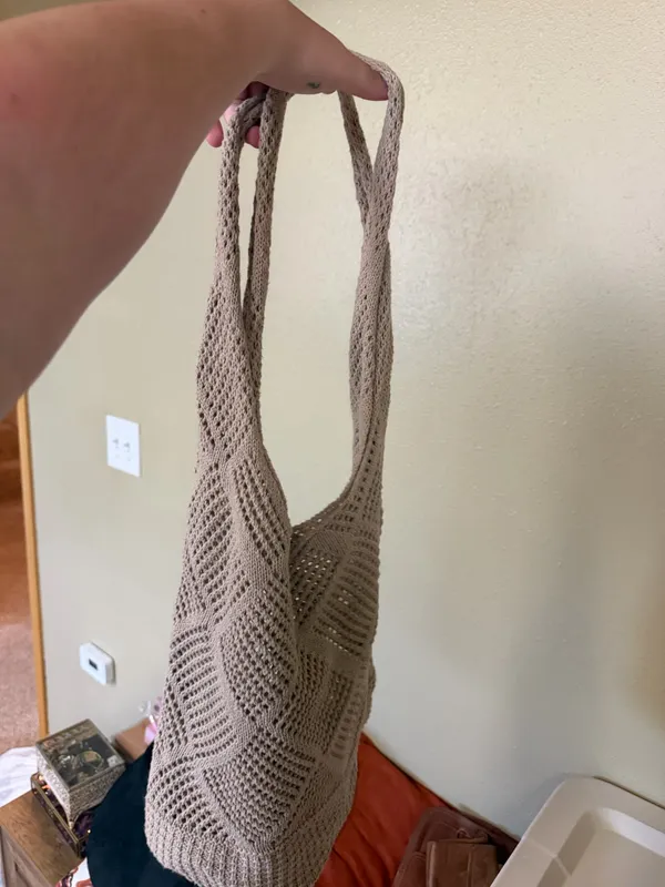 Knitted purse Tan - Image 2