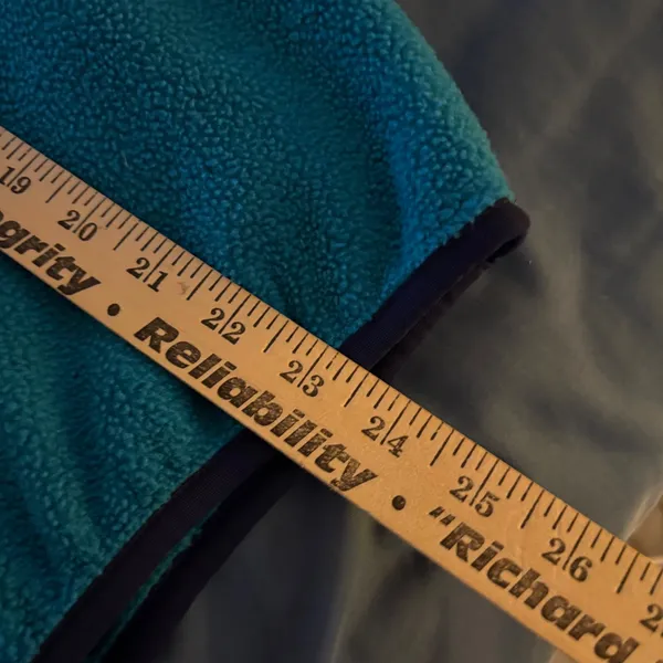 Vintage Woolrich Fleece Pullover Sweater Womens S Teal Oversized Made in USA - Image 6