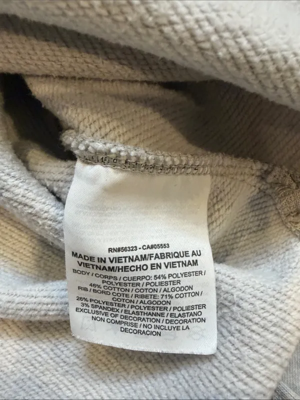 Nike sweatshirt high low hem side slits with zipper wrist pocket heather gray M - Image 6