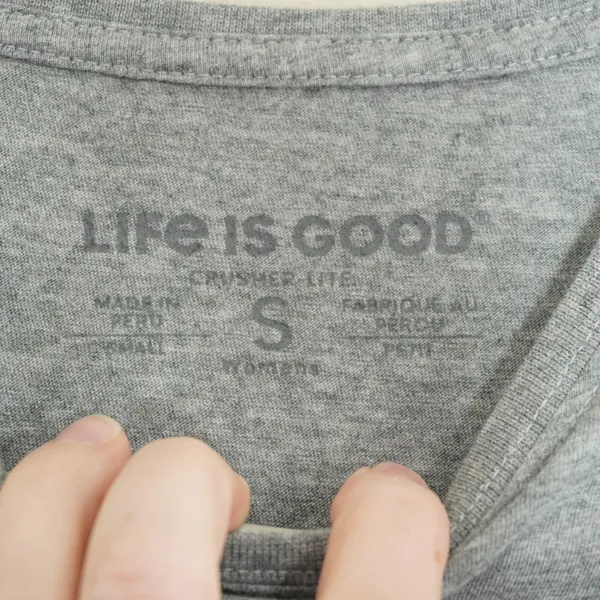 Life is Good Womens Small Gray Crusher Lite Search Engine Camper Van T-Shirt - Image 4