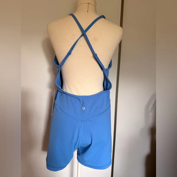 Lululemon Athletica Blue Cross-Back Bodysuit - Image 4