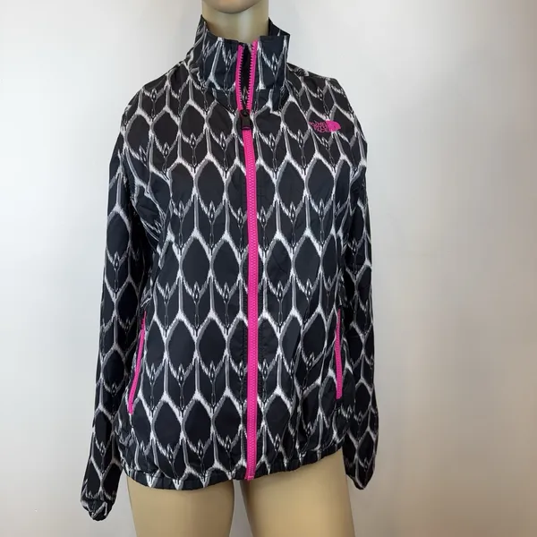 The North Face Windbreaker Jacket Sz‎ Small Full Zip Lightweight Python Graphic - Image 3