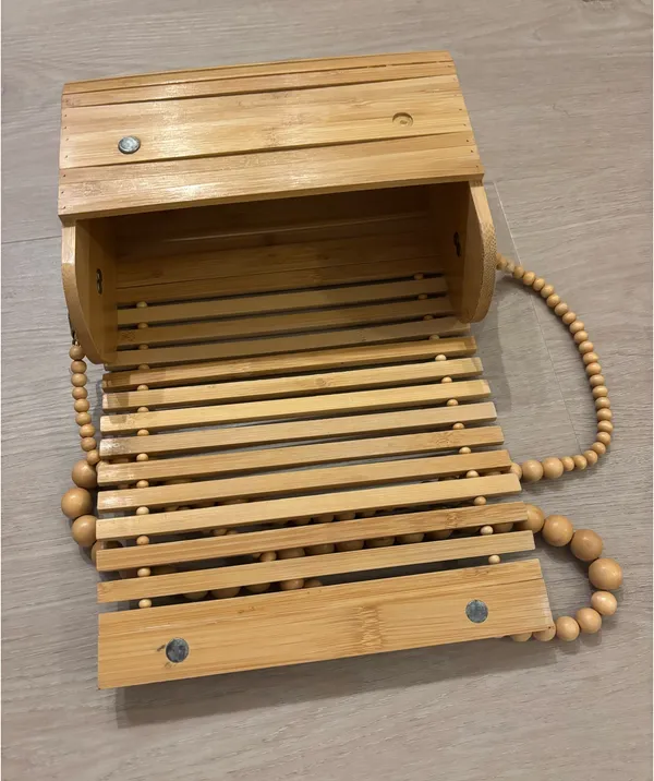 Wooden Purse Brown - Image 2