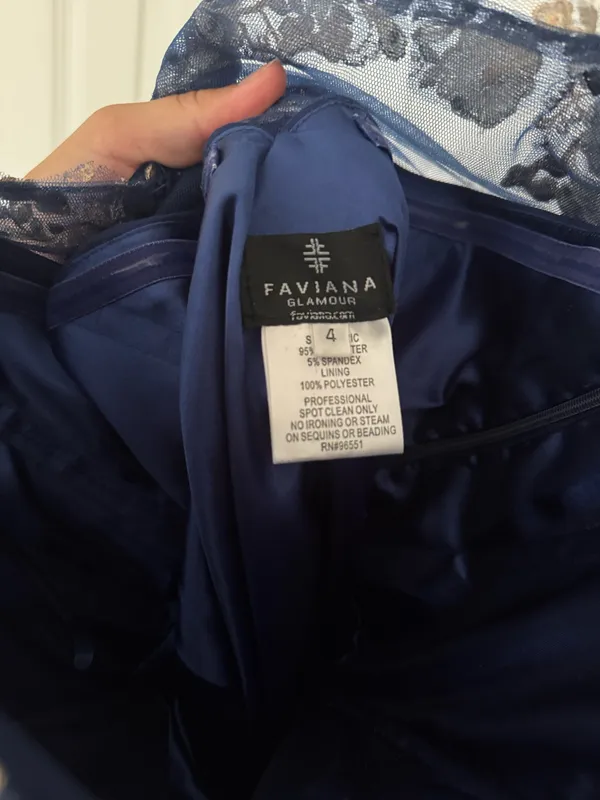 Faviana Blue formal short dress - Image 5