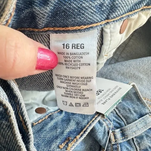 Aeropostale‎ Womens Plus Size 16R Hi Rise Boyfriend Flare Leg Jeans 100% Cotton - Image 11