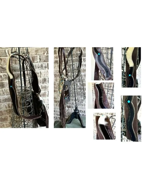 Myra Bag Crashing Waves Crossbody Tote Saddle Blanket Purse Leather Fringe NWOT - Image 12