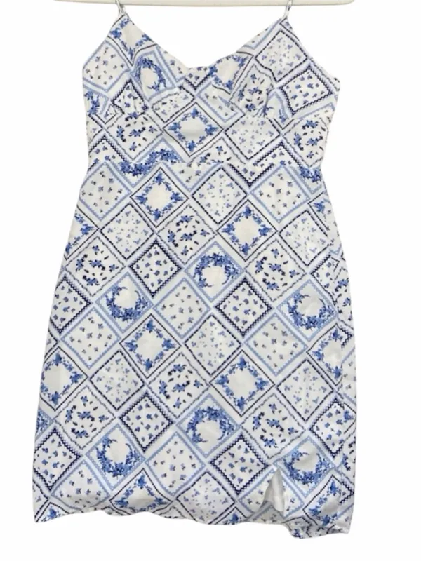 Altar’d State Blue & White Tile Print Dress - Image 2