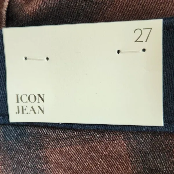 WeWoreWhat Women's Navy and Brown Plaid Jeans Size 27 NWT Icon Jeans Plaid - Image 8
