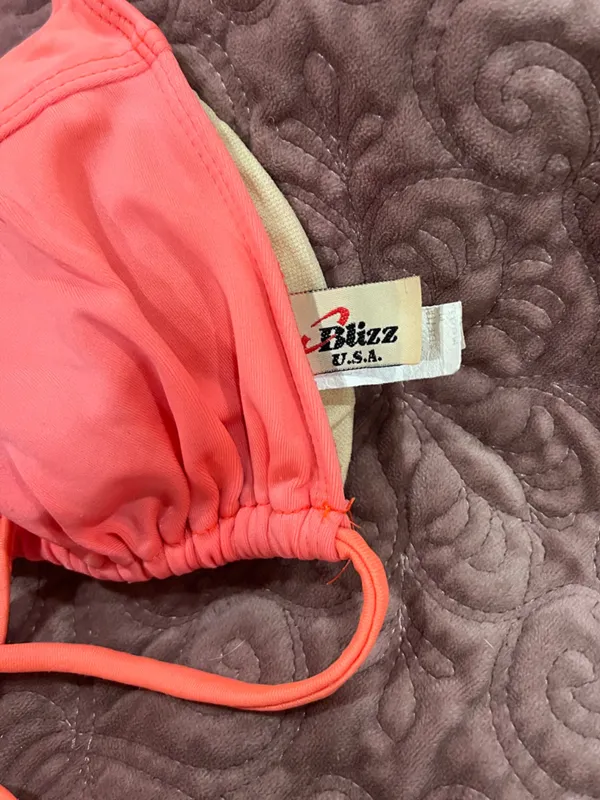 MD Coral Pink Bikini Set Orange Size M - Image 4