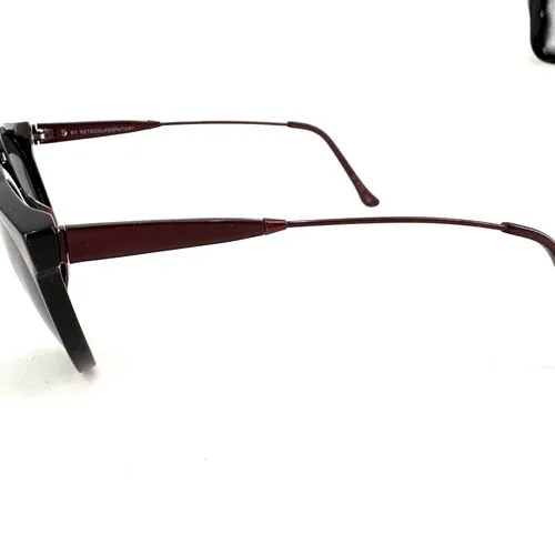 Retrosuperfuture Sunglasses Women Burgundy Double‎ Bridge Italian Retro Modern - Image 4