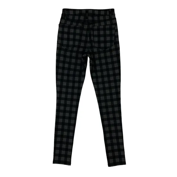 Aqua Pants Small Black Gray Skinny Stretch Gingham Workwear Office Business - Image 4