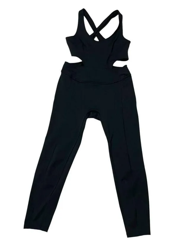 Free People Movement Back it Up Jumpsuit - Black - Medium - Image 3