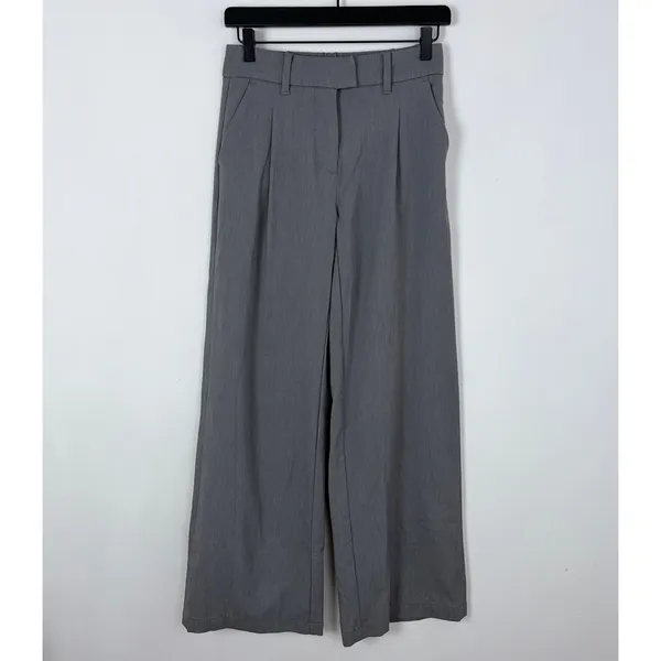 American Eagle‎ Stretch Poppy Trouser Pleated Wide Leg Pants Career Size 000 - Image 3