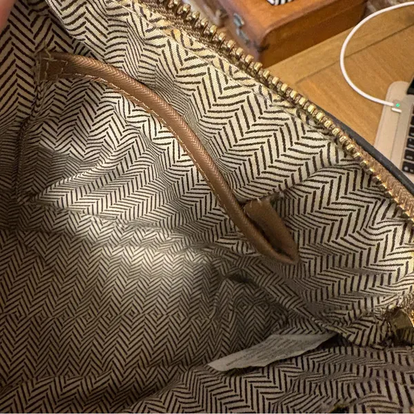 Steve Madden Tan Crossbody Bag with Gold Accents - Image 4
