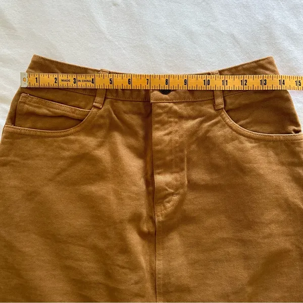 - Vintage Camel Brown Long A-Line Skirt - Size 6 - Image 8