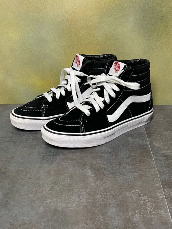 Vans Sk8-Hi Skate Black Suede/Canvas Shoes Women's Size 7.5 - Image 3