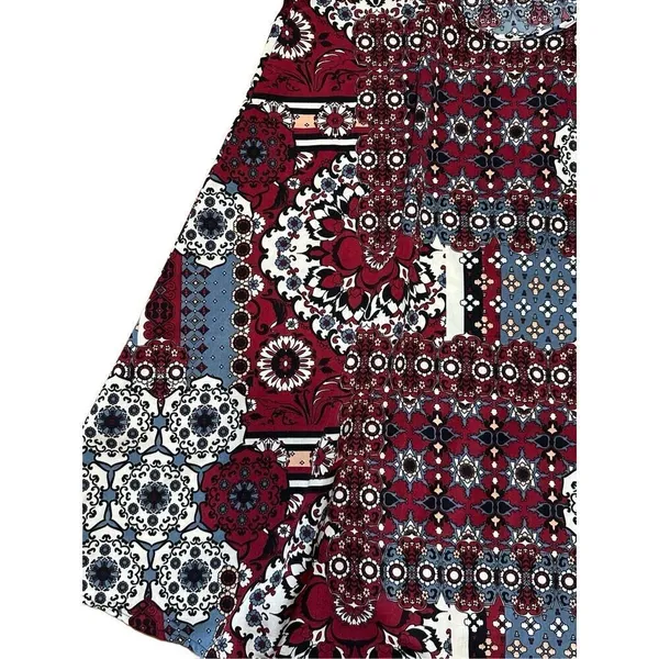 Free People Deep Red, Blue, White pattern mini dress sz‎ S - Image 5
