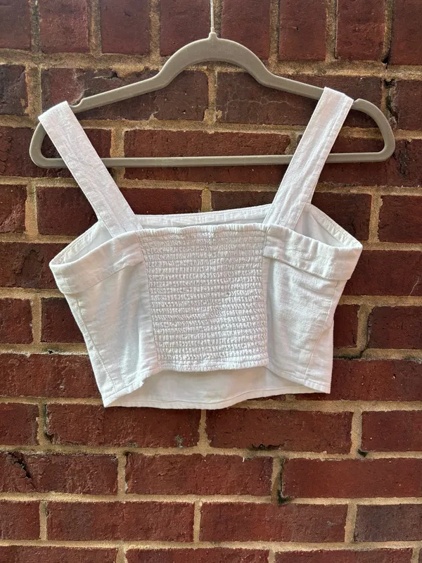 Abercrombie Linen Crop Top - Image 2