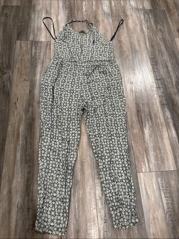 Free People Floral V Neck Sleeveless Jumpsuit Small - Image 9