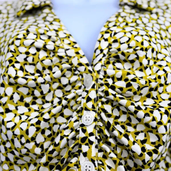 Maeve by Anthropologie Button Ruched Print Long‎ Sleeve Shirt Women's Medium - Image 4