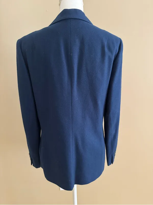 VTG Pendleton 100% Virgin Wool Women’s Navy Blue Blazer Sz 14 - Image 6