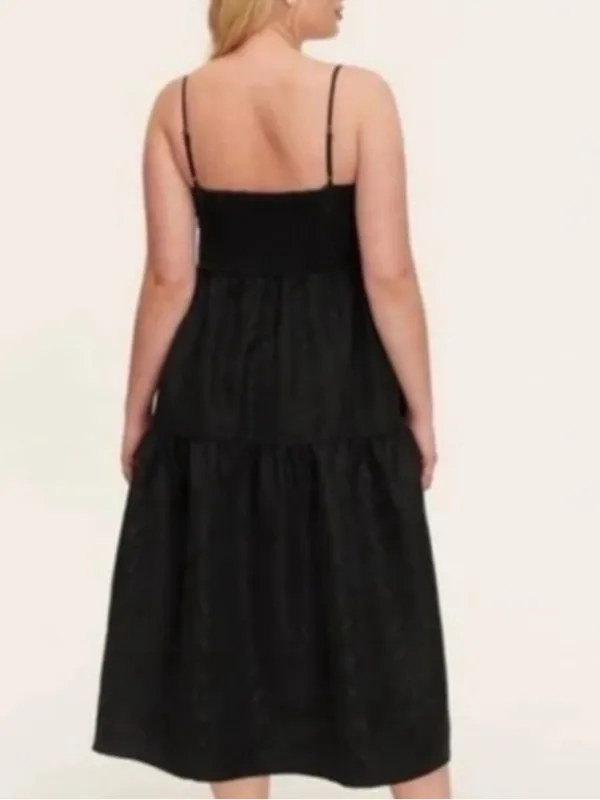 EUC Kate Spade X Target Tiered Midi Dress Black Size Medium - Image 4