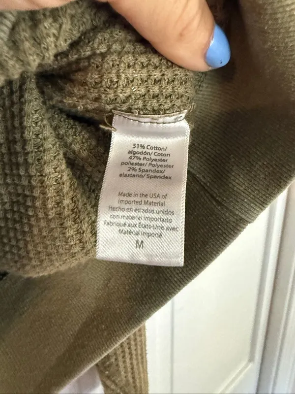 Beyond Yoga green waffled pullover size M - Image 4