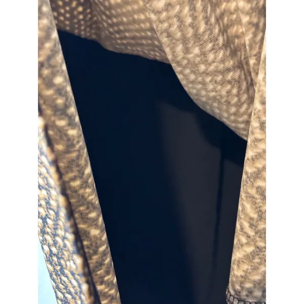 Lauren Ralph Lauren Size 10 Brown Snakeskin Print Faux-Wrap Long Sleeve Dress - Image 5