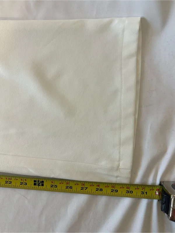 White Women's Dress Pants with Button Waist Detail - Image 4