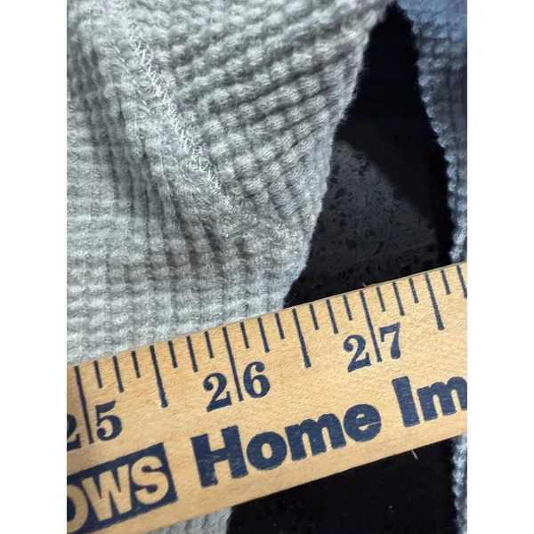 OFFLINE by Aerie Womens Gray Waffle Knit Henley Long Sleeve Oversized Top M 3860 - Image 5