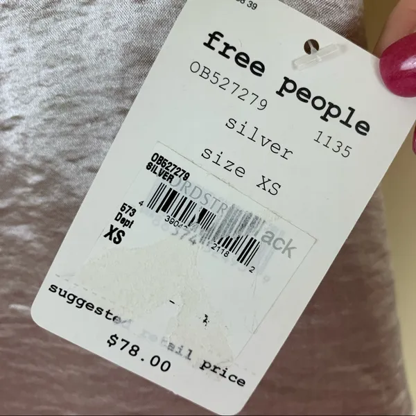 Free People Silver Haze V-Neck Tank Top - Image 5
