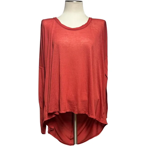 We The Free Free People Never Give Up Top Rust Red Orange XS/S - Image 2