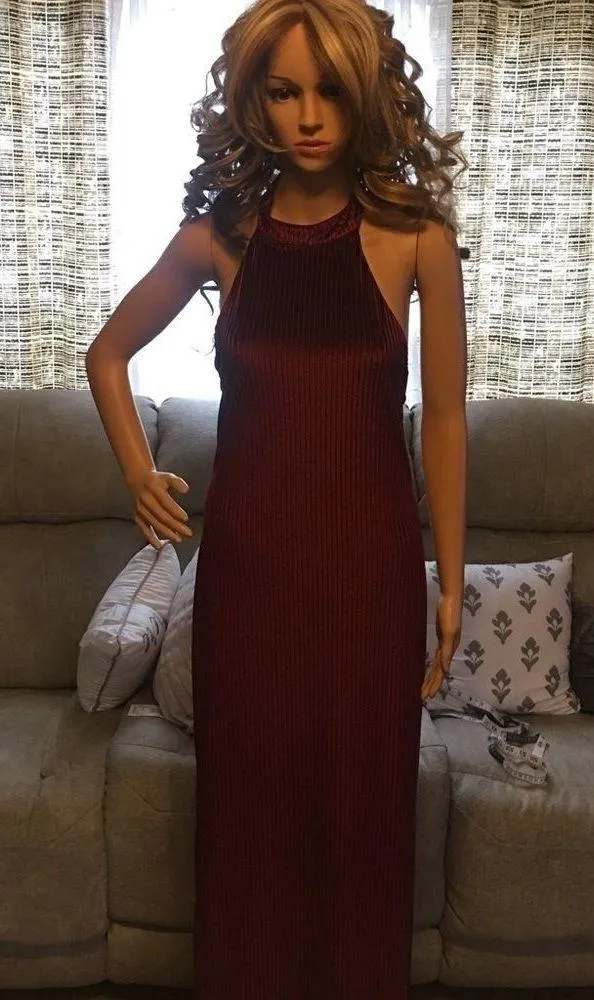Forever 21 formal dress large maroon - Image 5