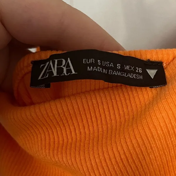 Zara Orange Cutout Mini Dress Size Small - Image 4
