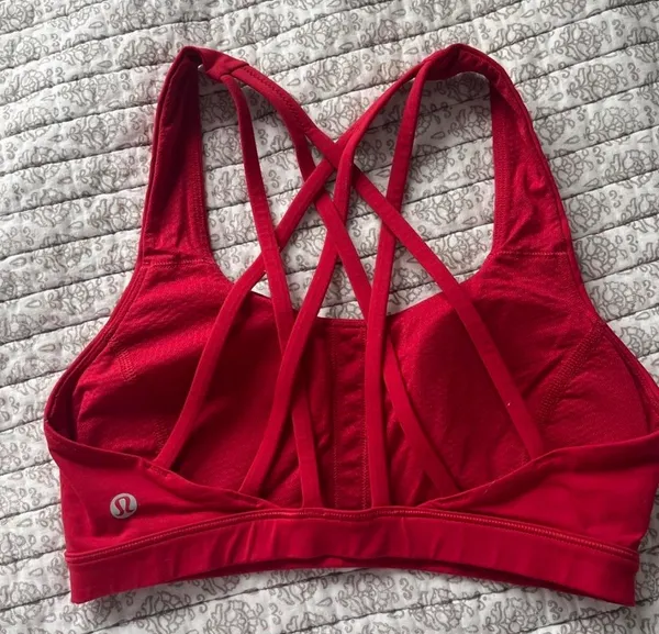Red Lululemon sports bra - Image 2