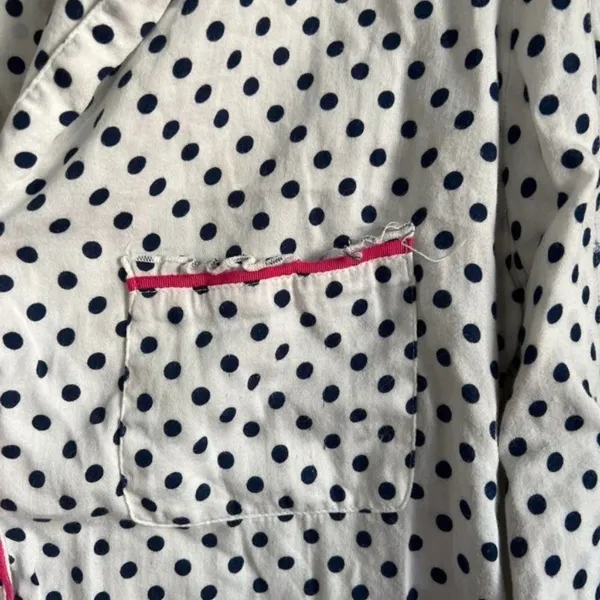 Victoria's Secret navy and white polkadot pajama top medium‎ - Image 4