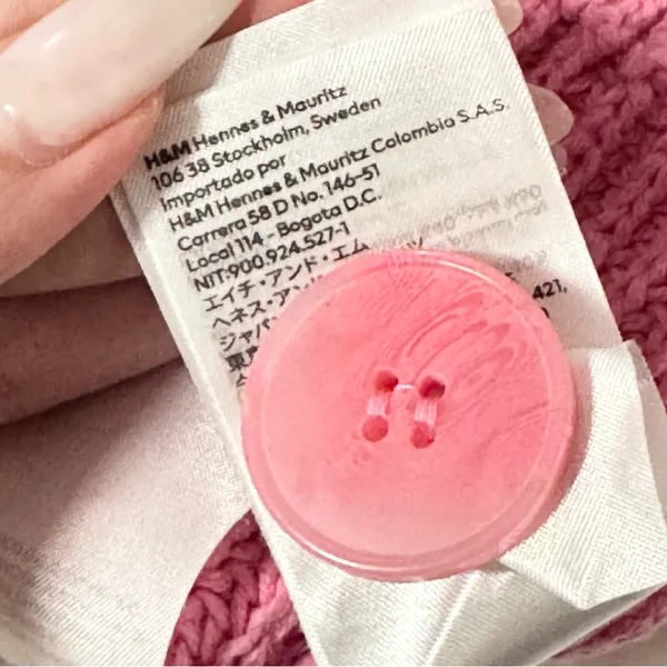 H&M RIB-KNIT CARDIGAN in Pink - Size: XS - Image 5