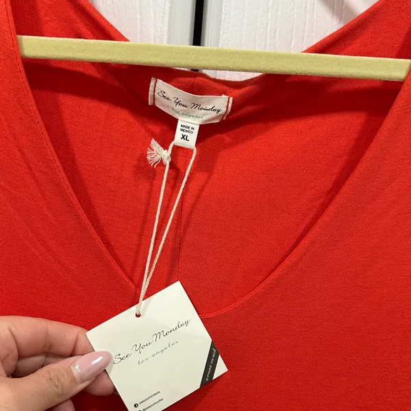 See You Monday V-scoop neck mid dress - Image 2