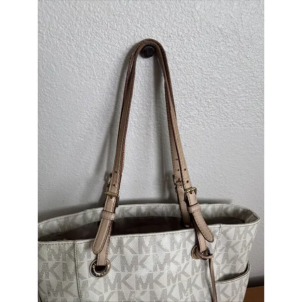Michael Kors - Jet Set Signature - Vanilla Tote Bag - Image 3