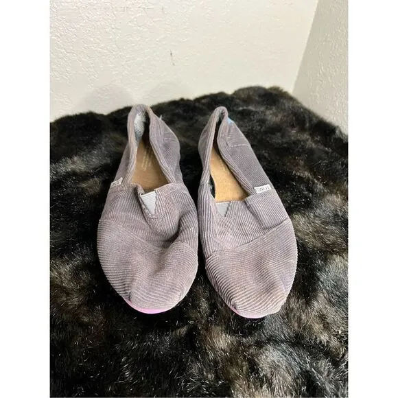 Toms gray courderoy slip on shoes 8.5 - Image 2