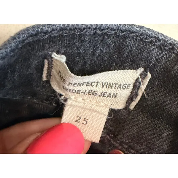 Madewell Perfect Vintage Straight Jeans 26 Black High Rise Stretch Denim Women's - Image 7